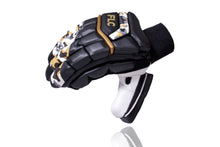 Load image into Gallery viewer, BLACK/GOLD FLC BATTING GLOVES - PLATINUM EDITION